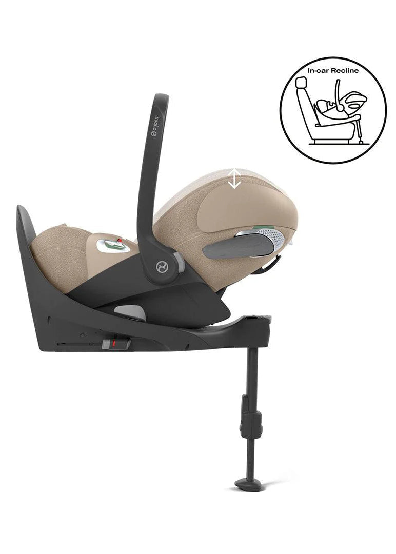 Cybex Cloud T Cozy Beige i-Size Plus Rotating Baby Car Seat and Base