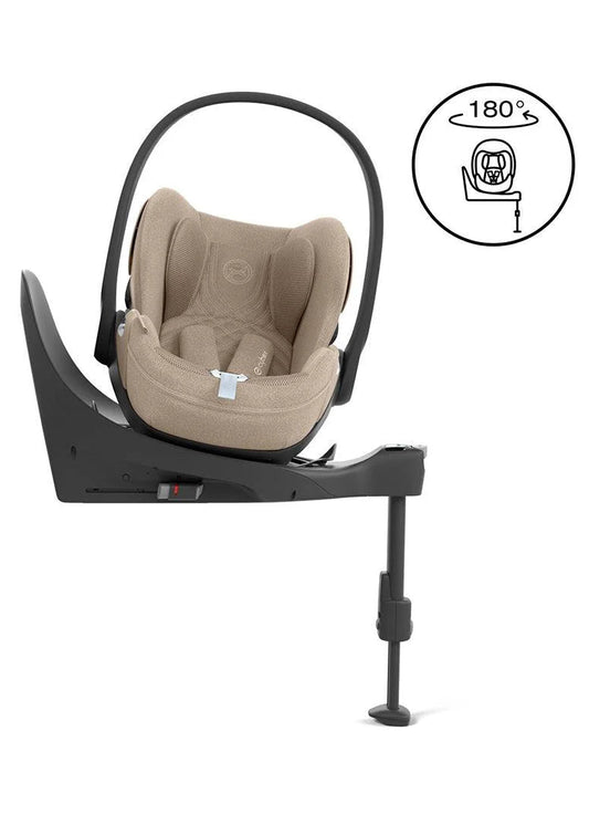 Cybex Cloud T Cozy Beige i-Size Plus Rotating Baby Car Seat and Base