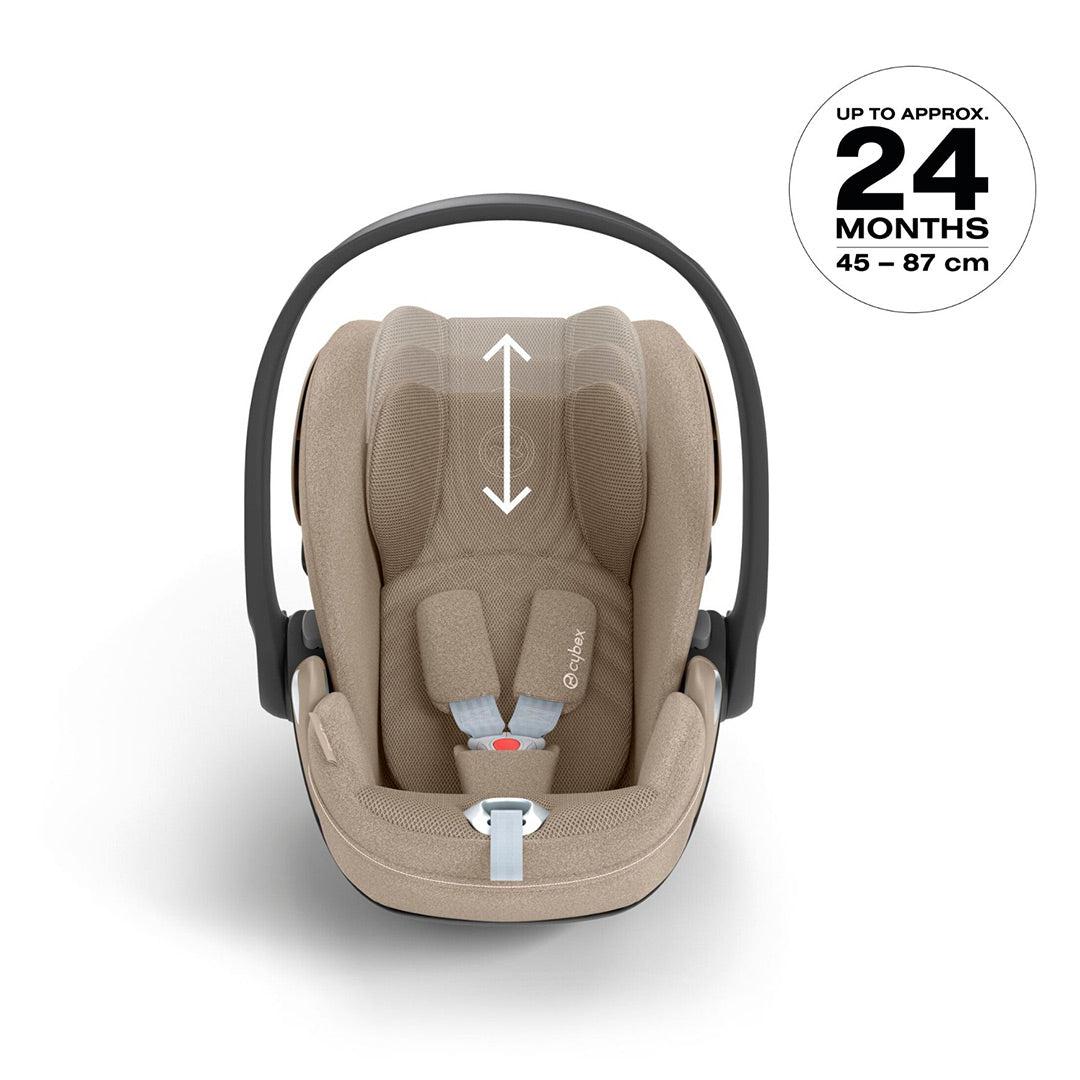 Cybex Cloud T Cozy Beige i-Size Plus Rotating Baby Car Seat and Base