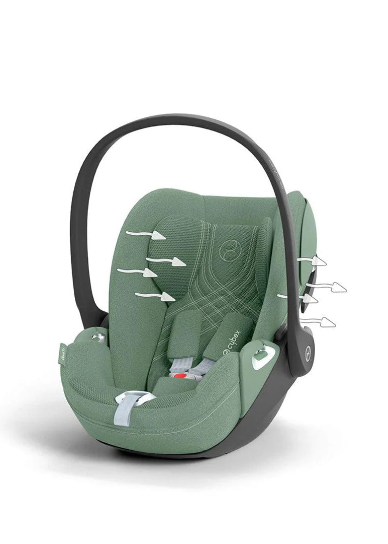Cybex Cloud T Leaf Green i-Size Plus Rotating Baby Car Seat and Base