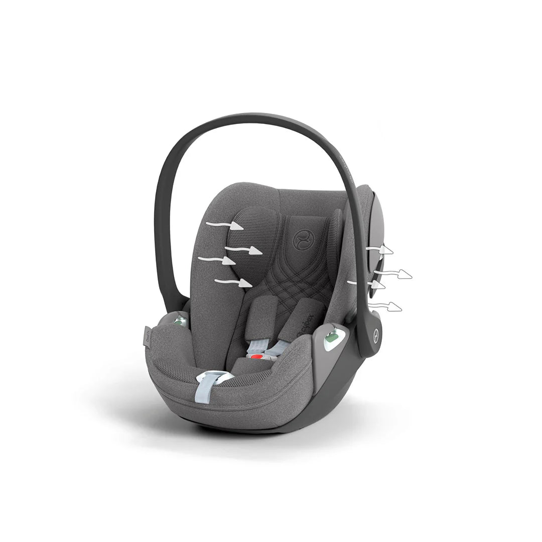 Cybex Cloud T Mirage Grey i-Size Plus Rotating Baby Car Seat and Base
