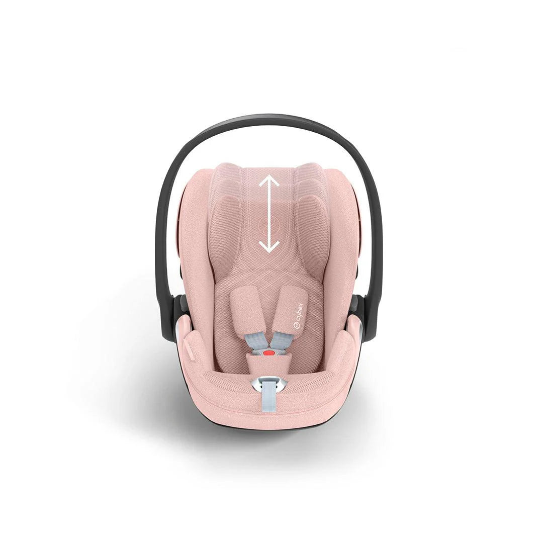 Cybex Cloud T Peach Pink i-Size Plus Rotating Baby Car Seat and Base