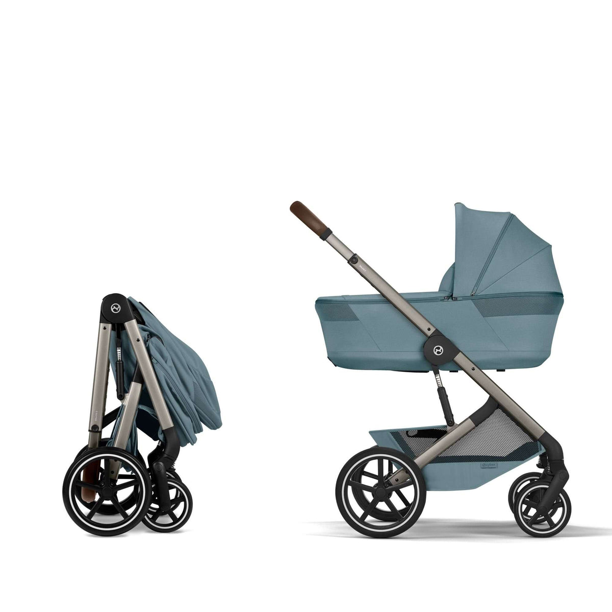Cybex Balios + Fold Cot Stormy Blue Bundle