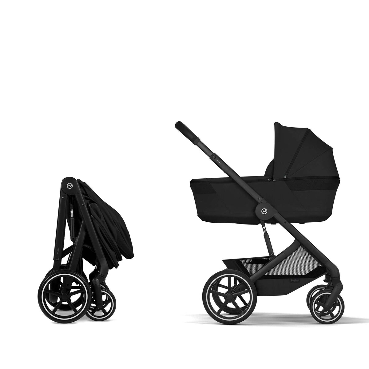 Cybex Balios + Fold Cot  Moon Black Bundle
