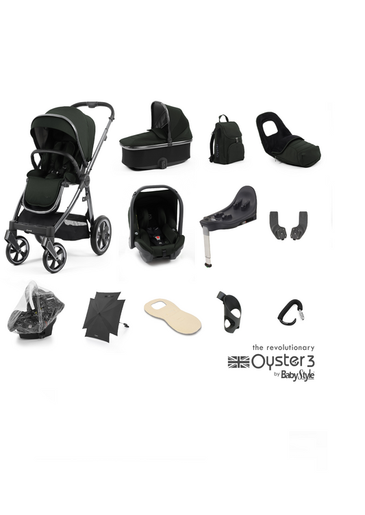 Oyster Black Olive Travel System