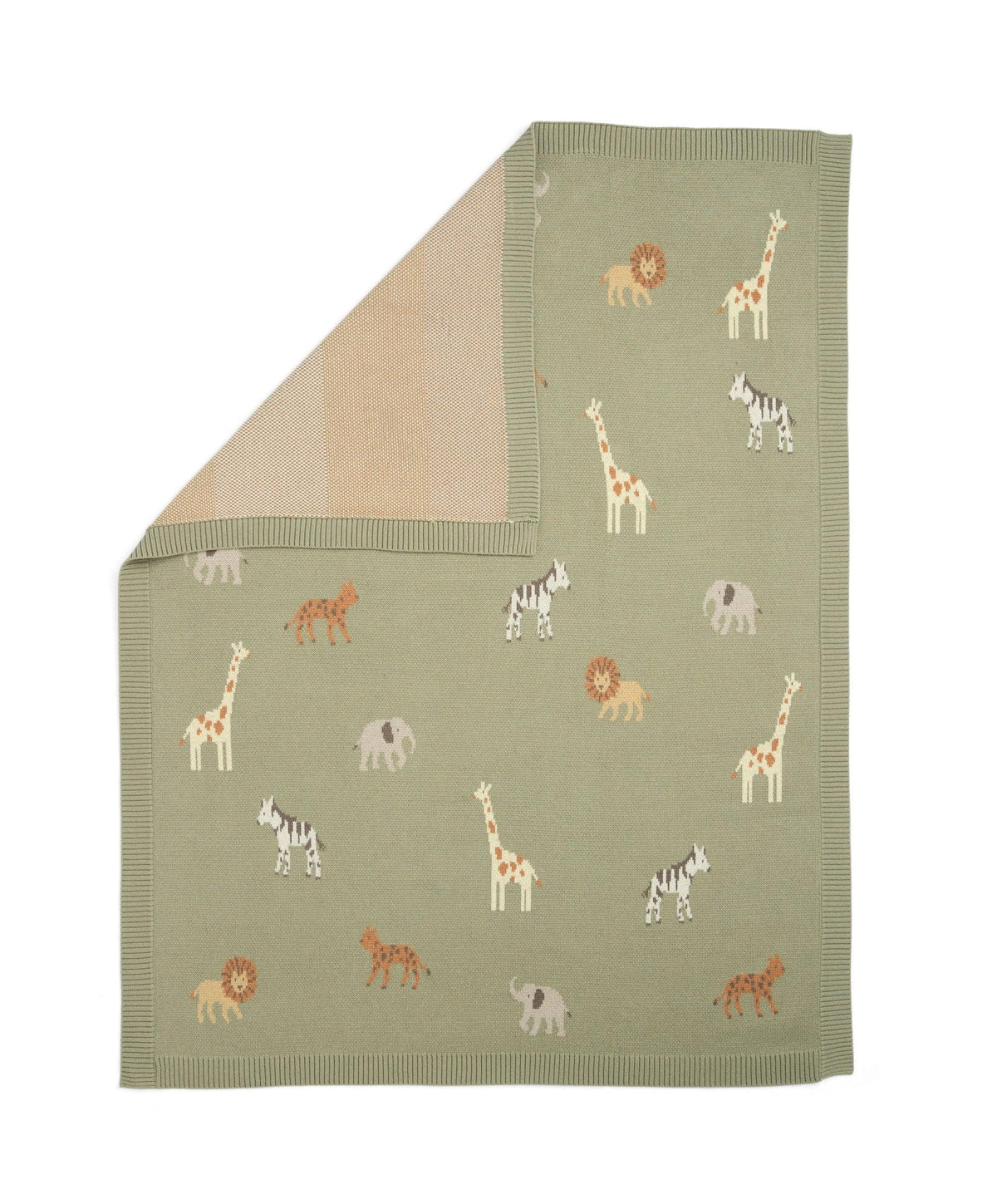 Mamas and Papas Knitted Blanket - Safari Sage
