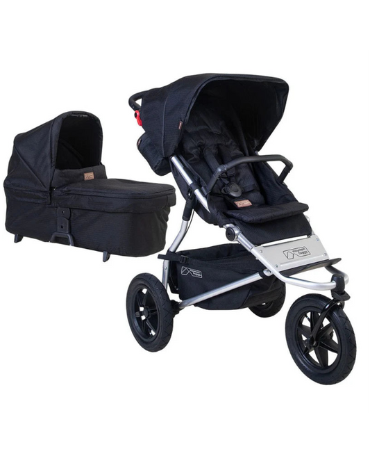 Mountain Buggy Urban Jungle and Carrycot Caviar