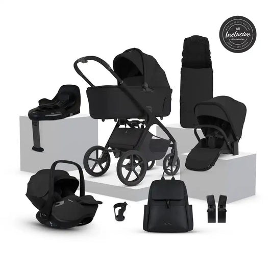 Silver Cross Cove 2 Onyx Travel System Ultimate 360 Infant Carrier Bundle 10 piece