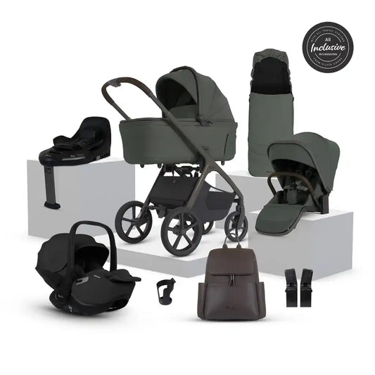 Silver Cross Cove 2 Pewter Travel System Ultimate 360 Infant Carrier Bundle 10 piece