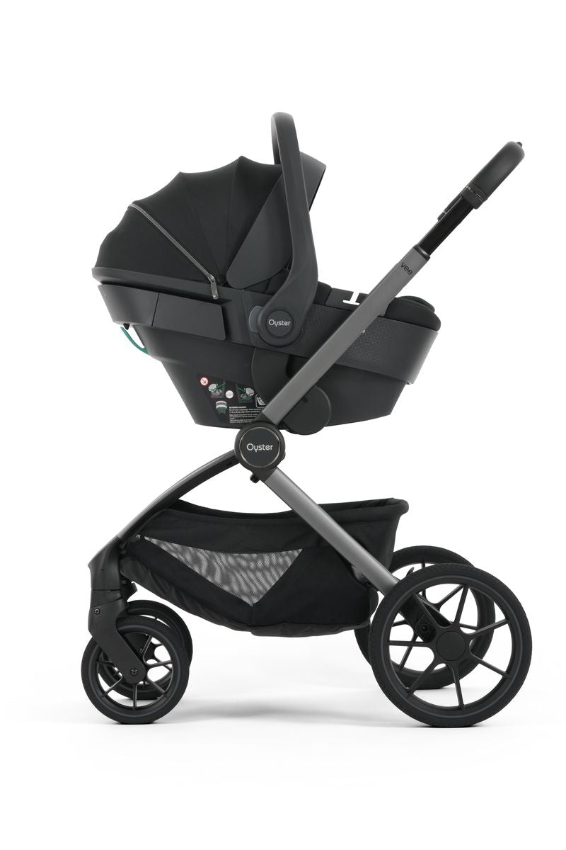 Oyster Vee Travel System with Oyster 360 Car Seat - Liquorice