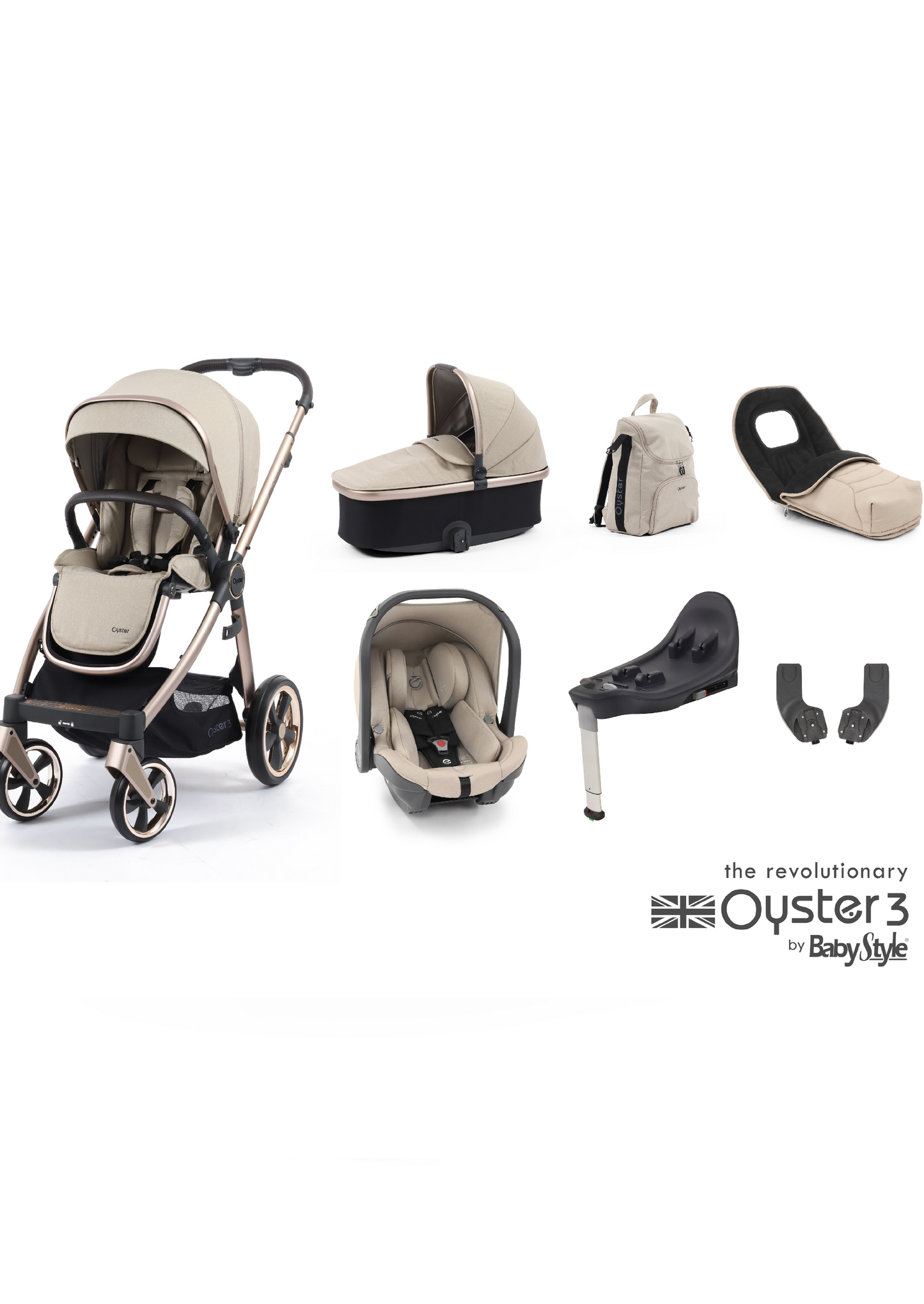 Oyster 3 Creme Brulee Travel System