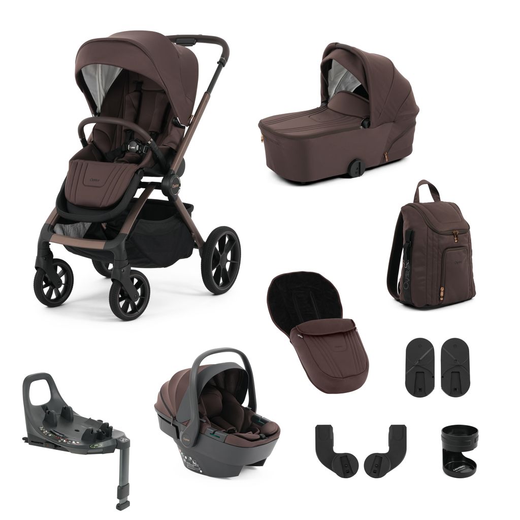 Oyster Vee Travel System with Oyster 360 Car Seat - Chocolate
