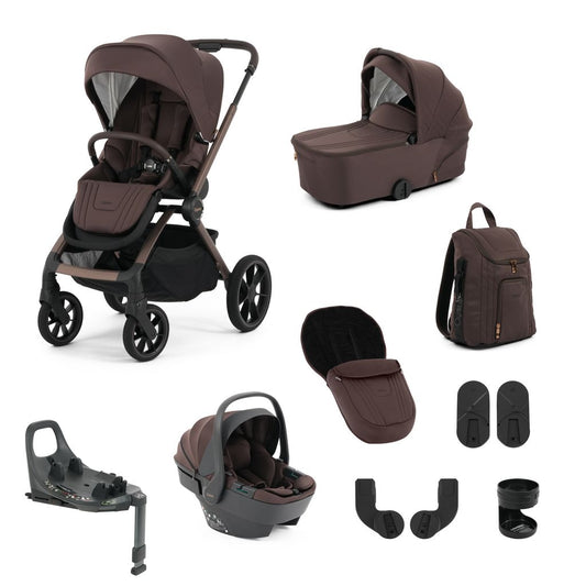 Oyster Vee Travel System with Oyster 360 Car Seat - Chocolate